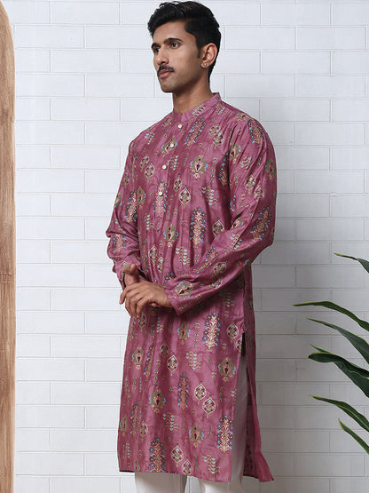 Traditional Foil Printed Kurta For Men