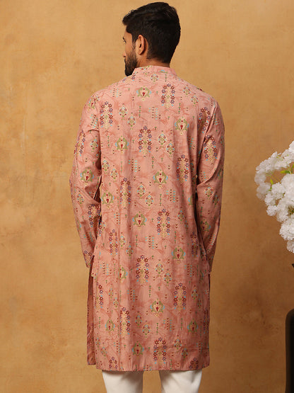 Traditional Foil Printed Kurta For Men
