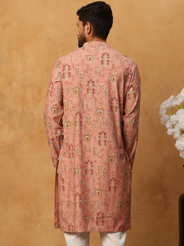 Traditional Foil Printed Kurta For Men