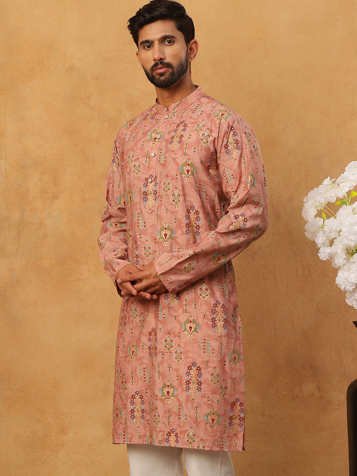 Traditional Foil Printed Kurta For Men