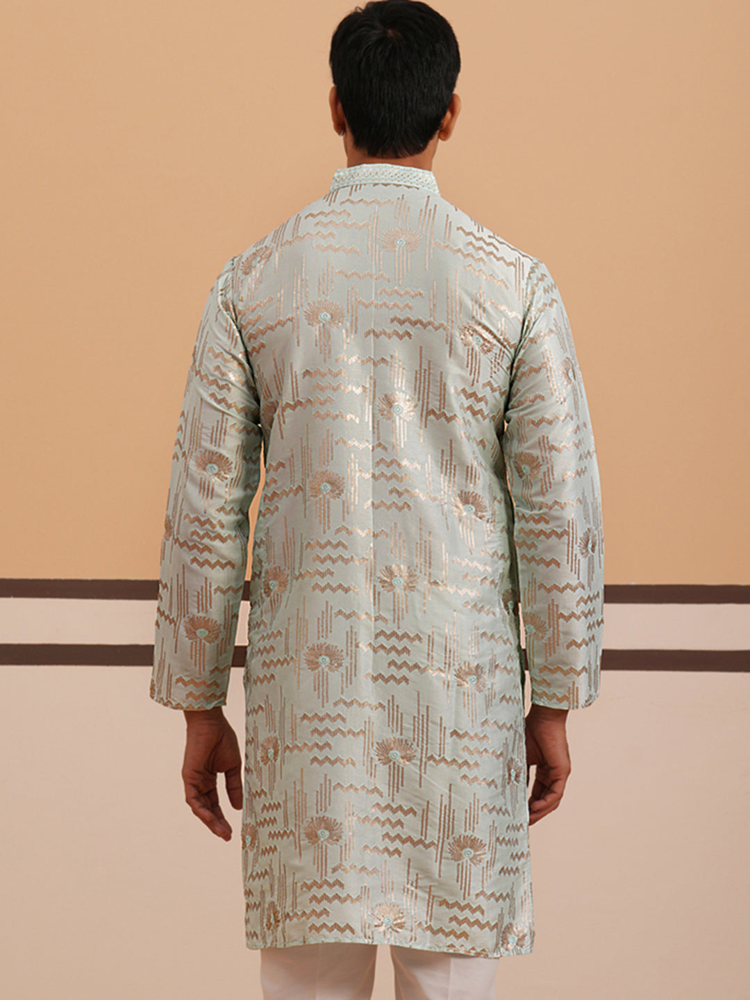 Premium Silk Blend Embroidered Kurta