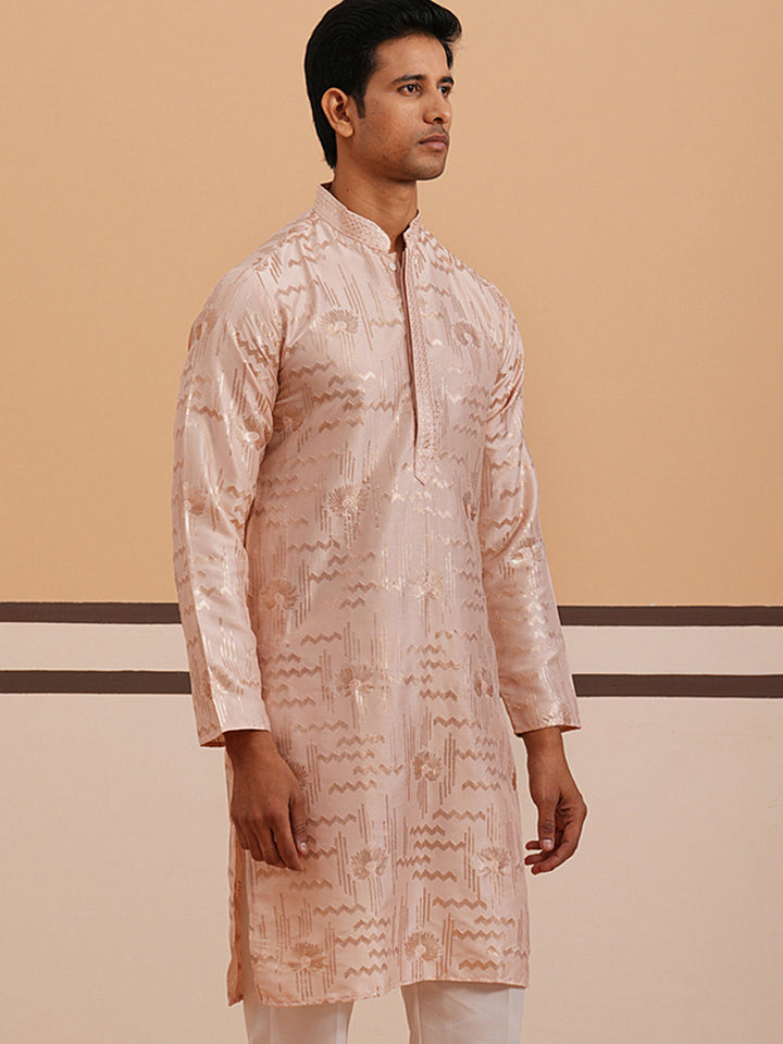 Premium Silk Blend Embroidered Kurta