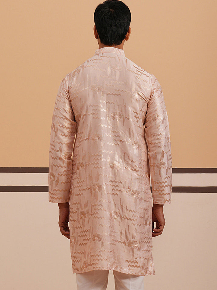 Premium Silk Blend Embroidered Kurta