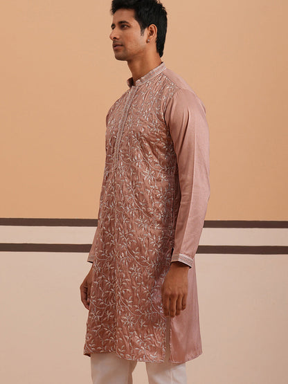 Heavy Floral Thread Work Kurta