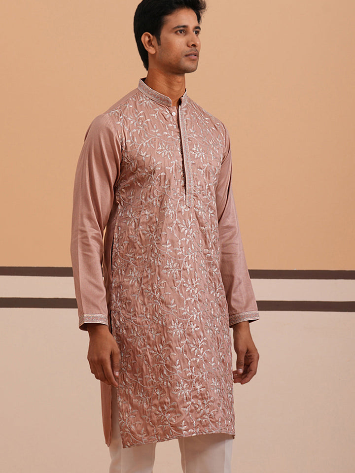 Heavy Floral Thread Work Kurta