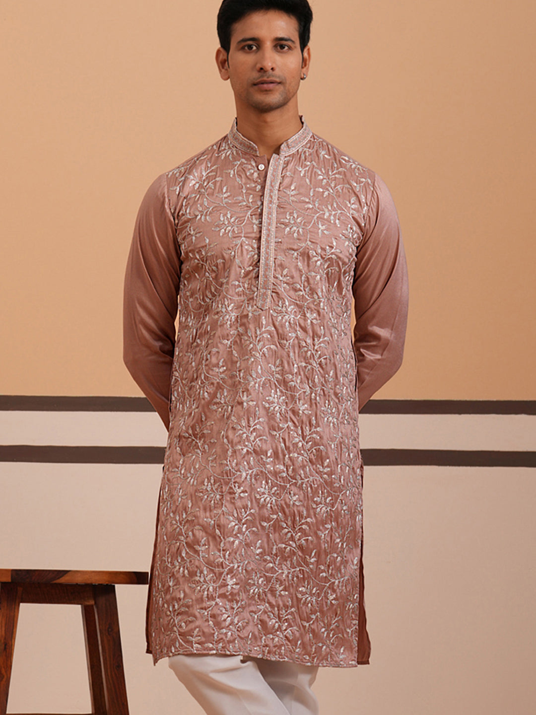 Heavy Floral Thread Work Kurta