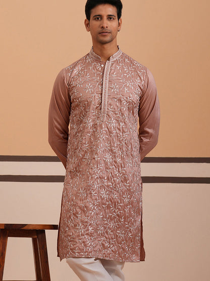 Heavy Floral Thread Work Kurta