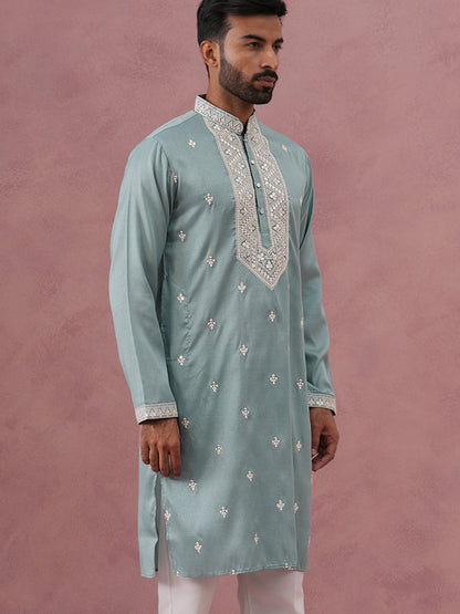 Men'S Festive Cotton Blend Kurta