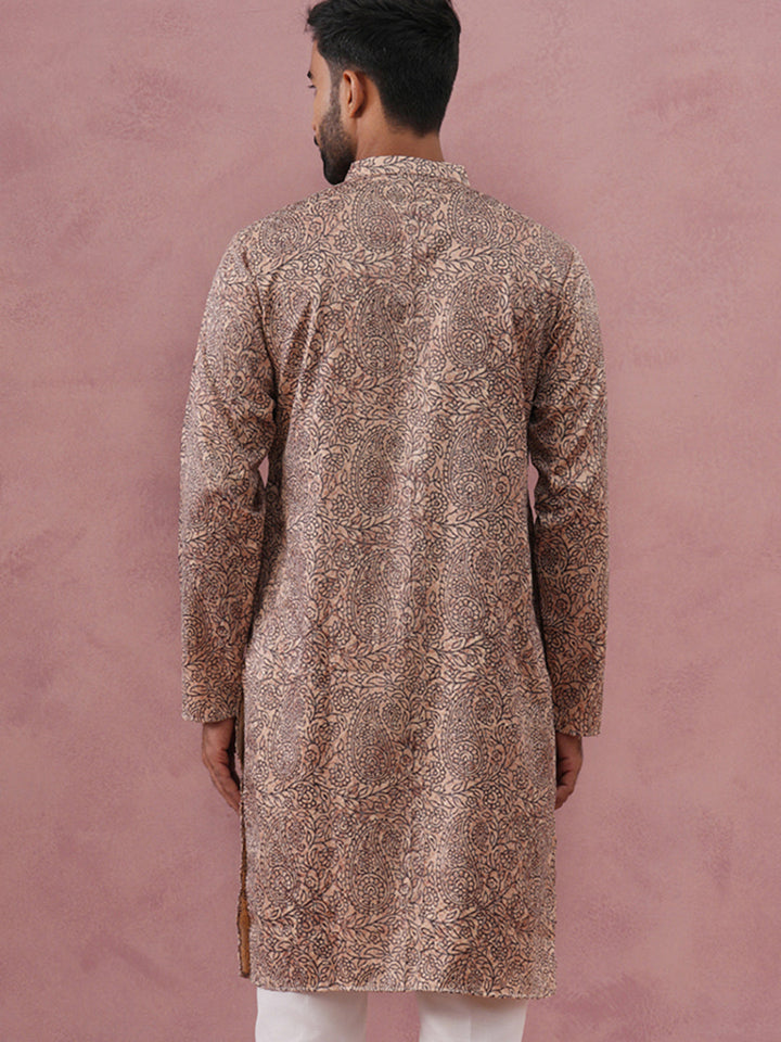 Men’S Thread Work &amp; Printed Kurta