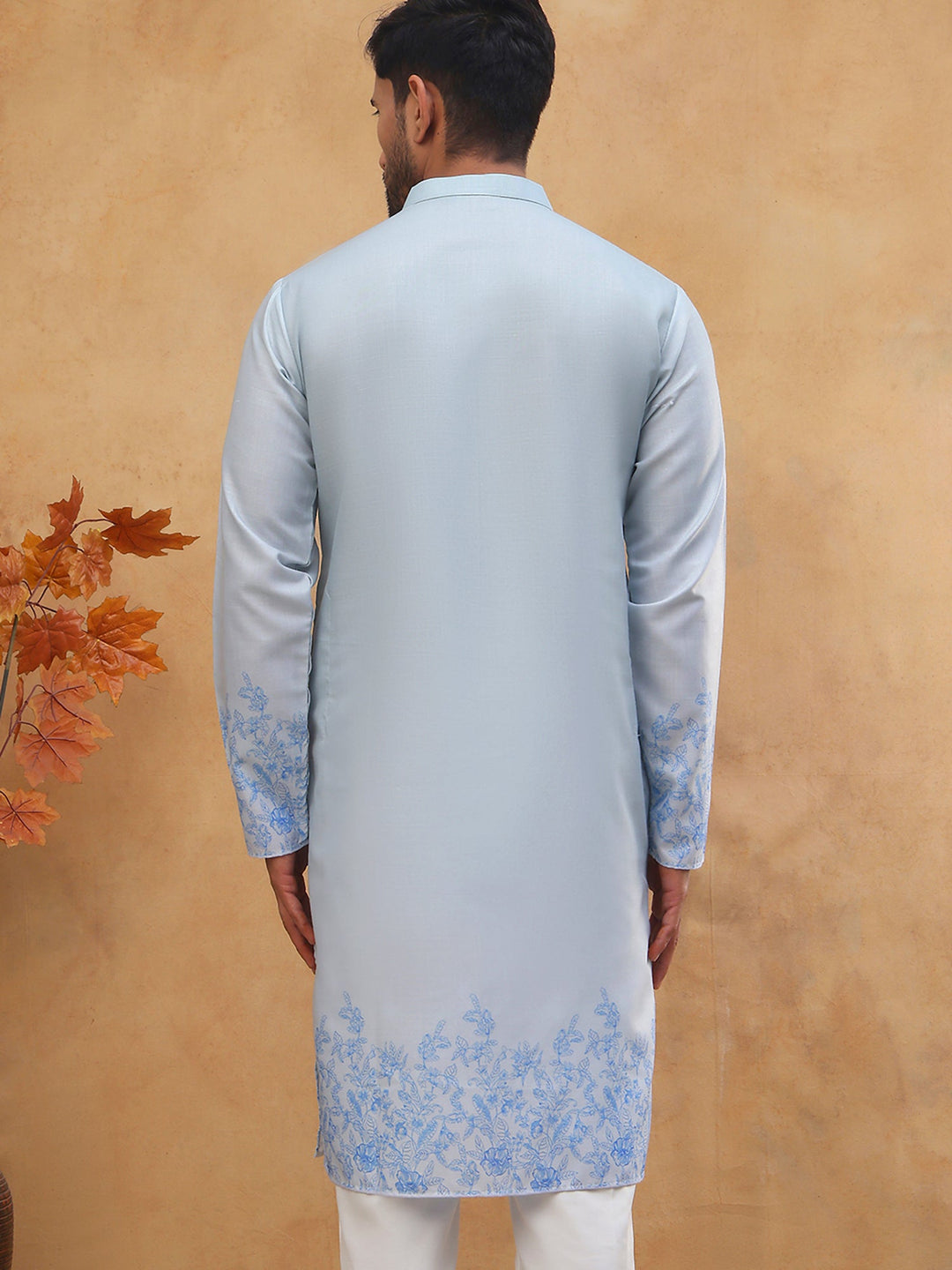 Men’S Cotton Blend Printed Kurta