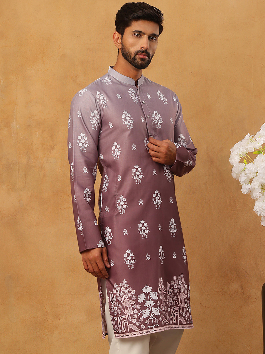 Printed Cotton Blend Kurta
