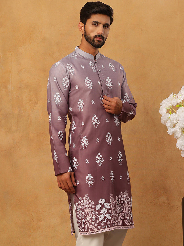 Printed Cotton Blend Kurta