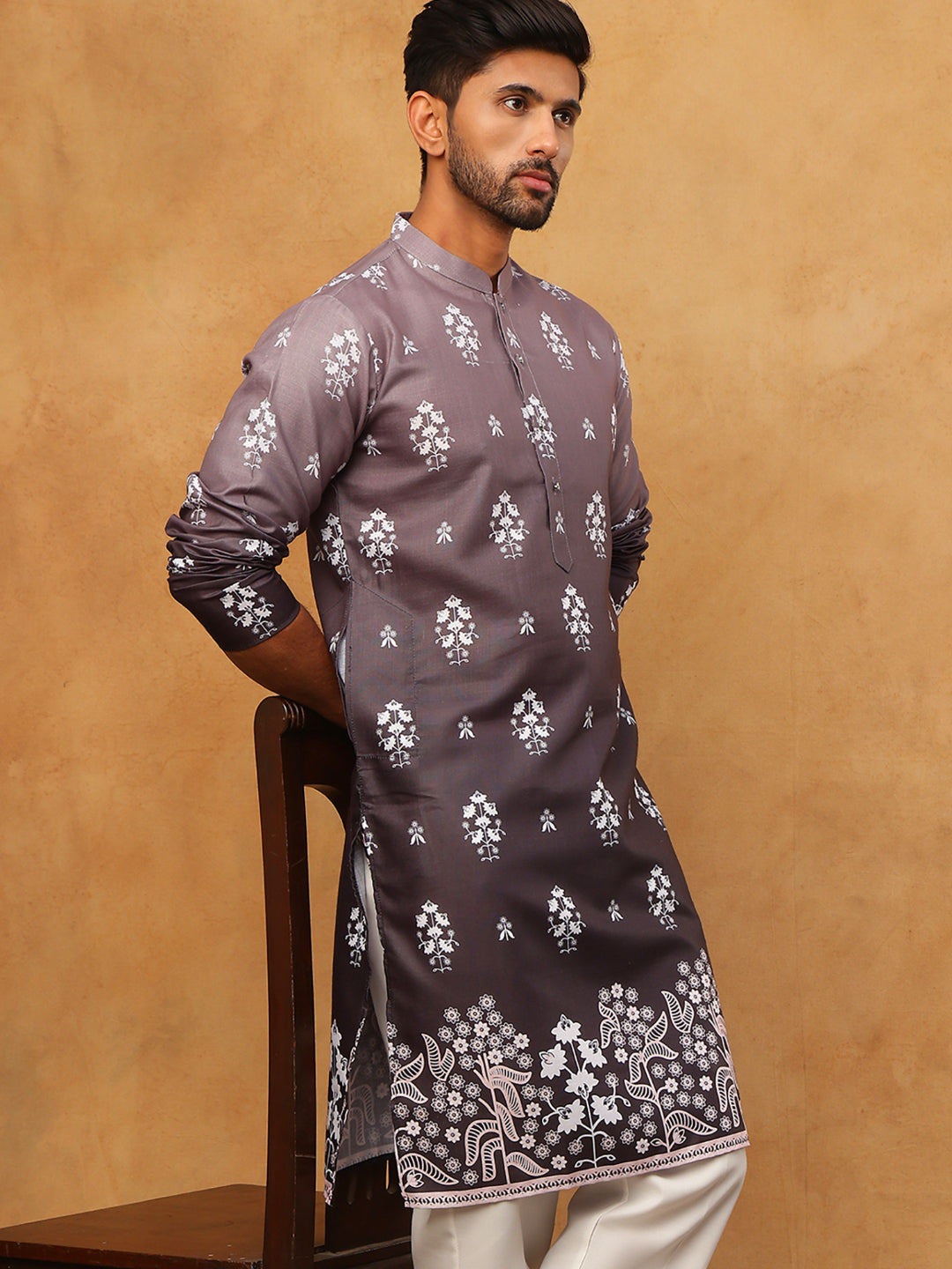 Printed Cotton Blend Kurta