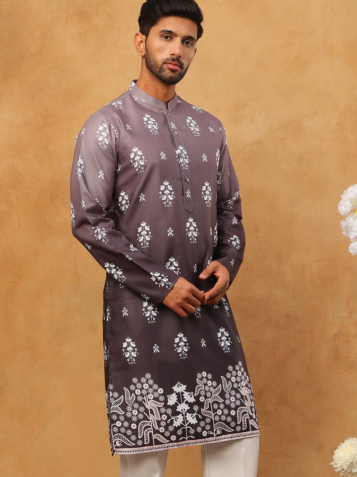 Printed Cotton Blend Kurta