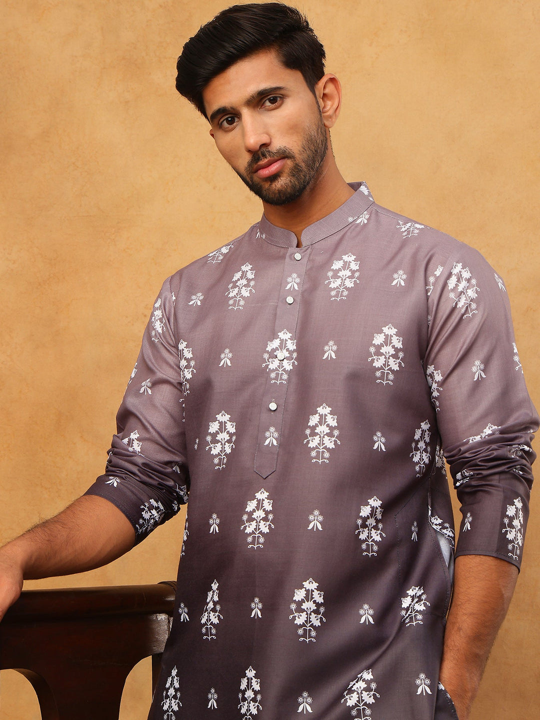Printed Cotton Blend Kurta