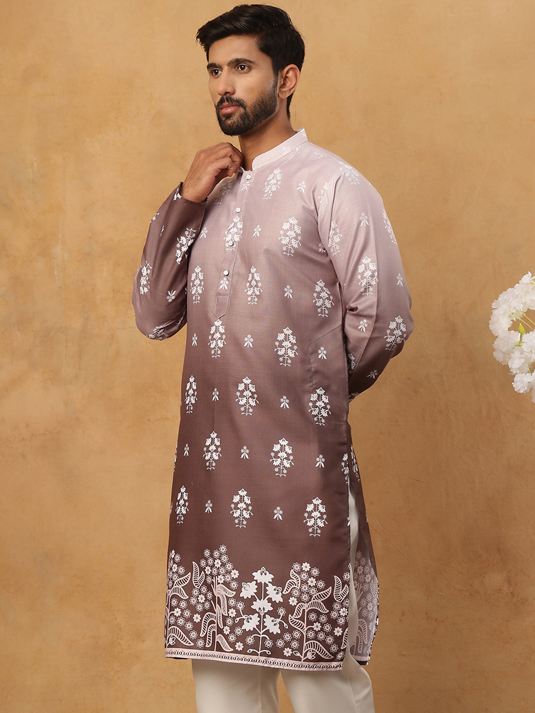 Printed Cotton Blend Kurta