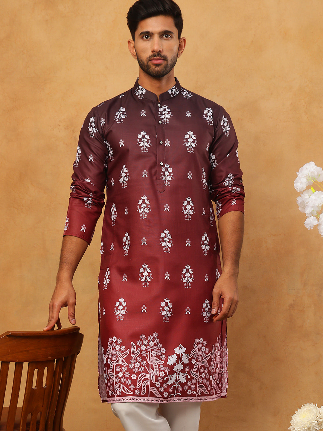 Printed Cotton Blend Kurta