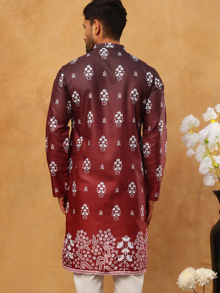 Printed Cotton Blend Kurta