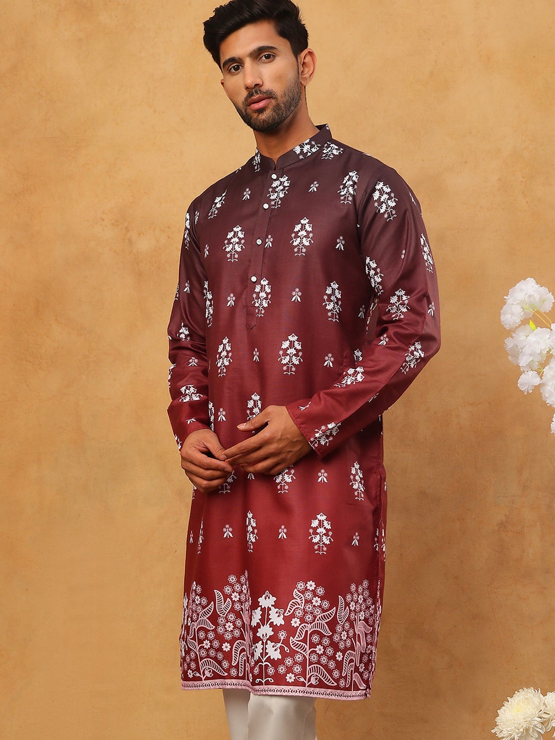 Printed Cotton Blend Kurta