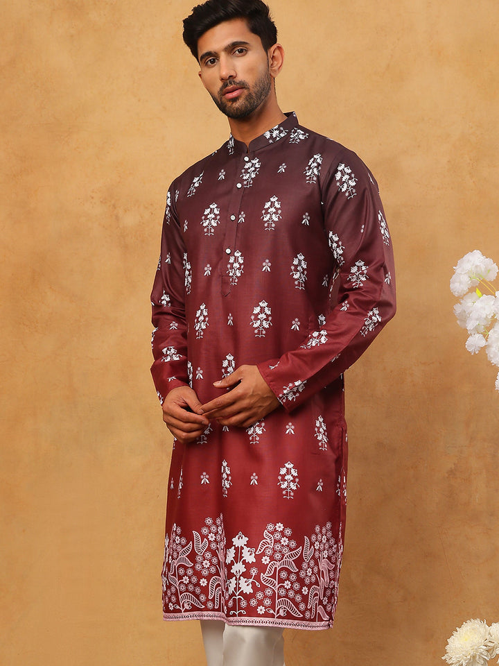 Printed Cotton Blend Kurta
