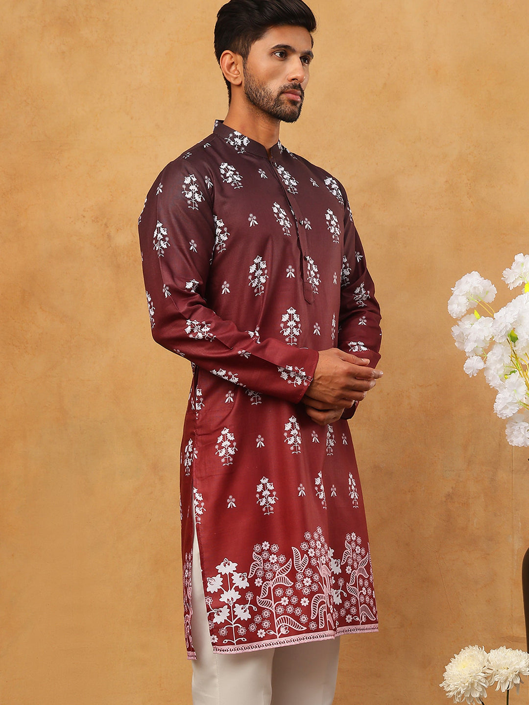 Printed Cotton Blend Kurta