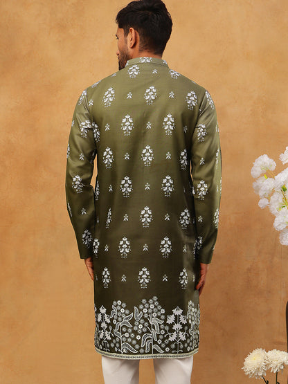 Printed Cotton Blend Kurta