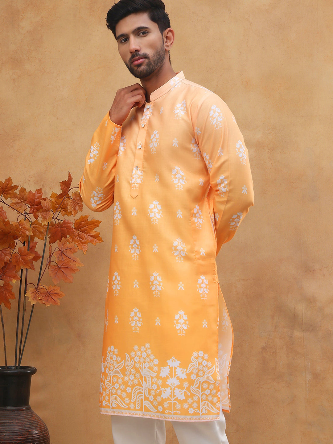 Printed Cotton Blend Kurta