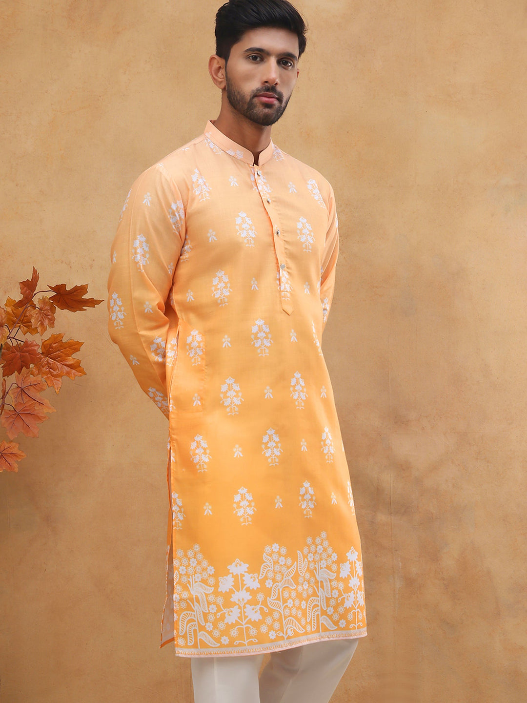 Printed Cotton Blend Kurta
