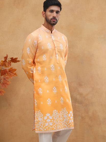 Printed Cotton Blend Kurta