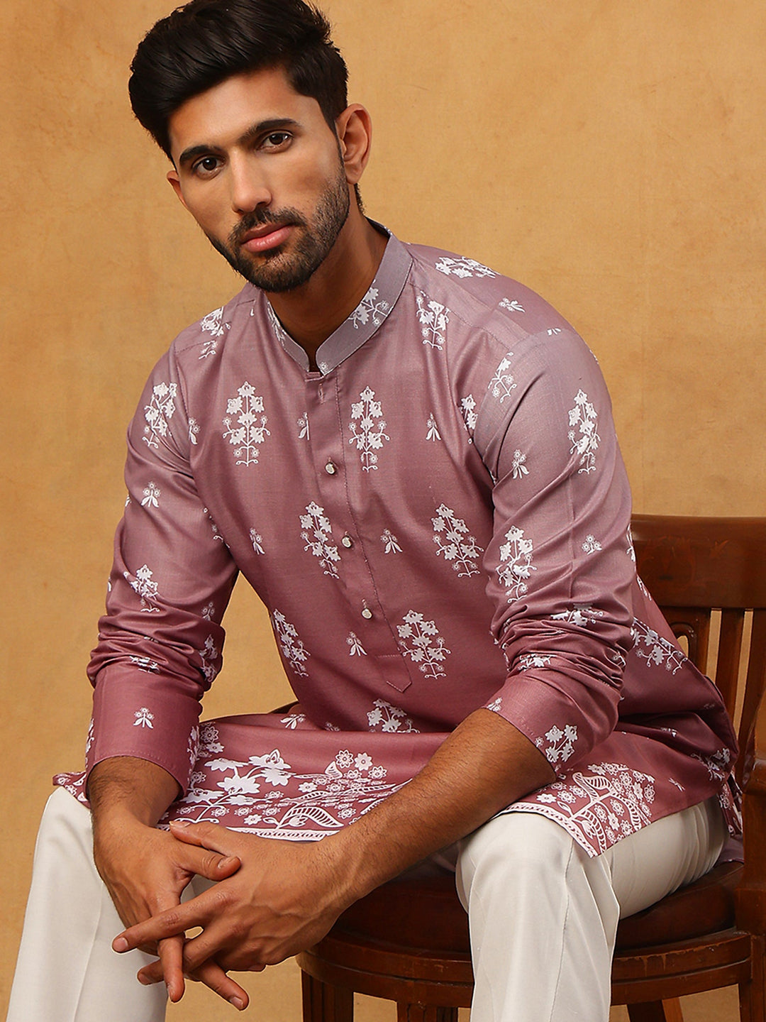 Printed Cotton Blend Kurta