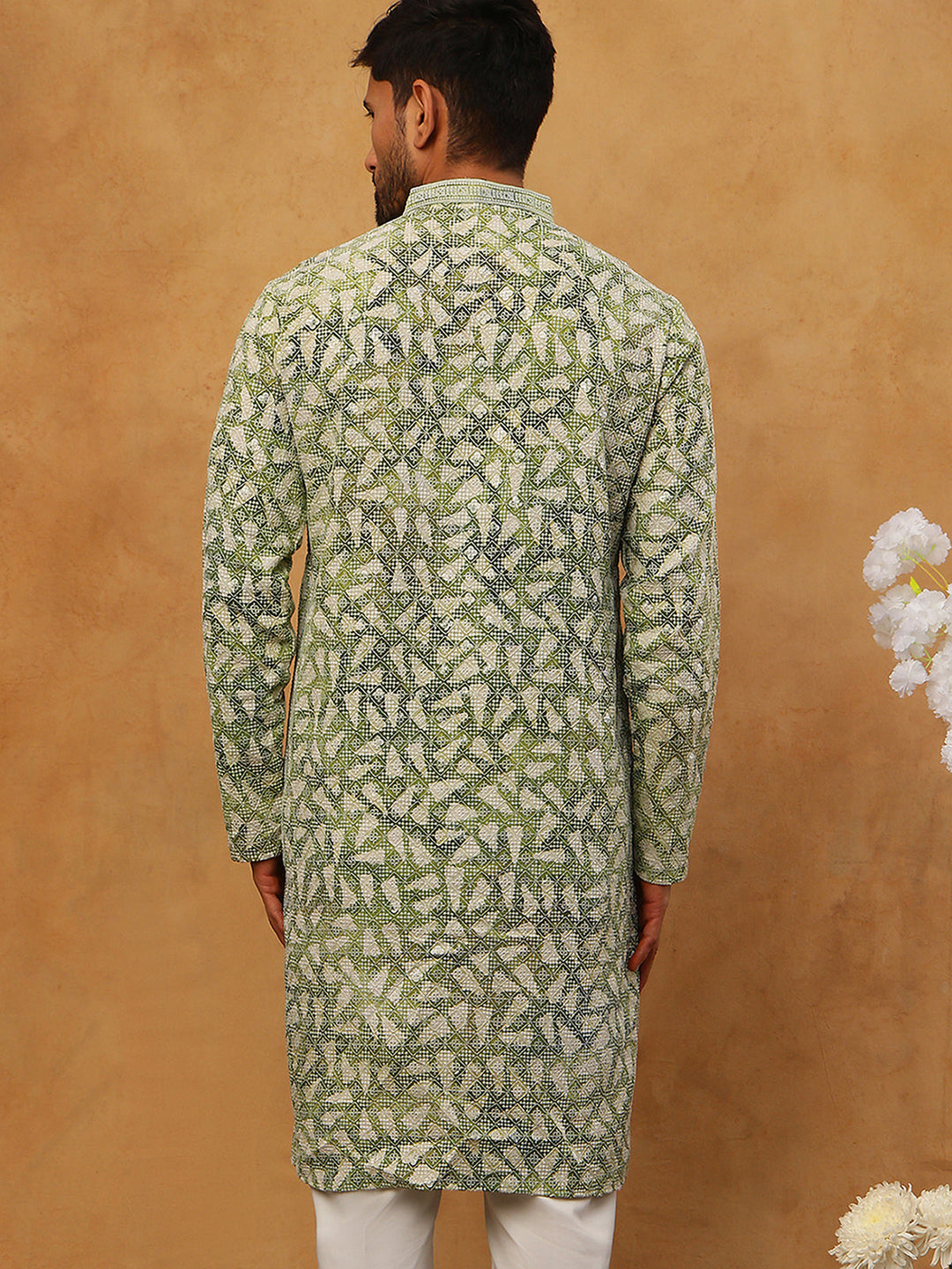 Printed &amp; Embroidered Kurta