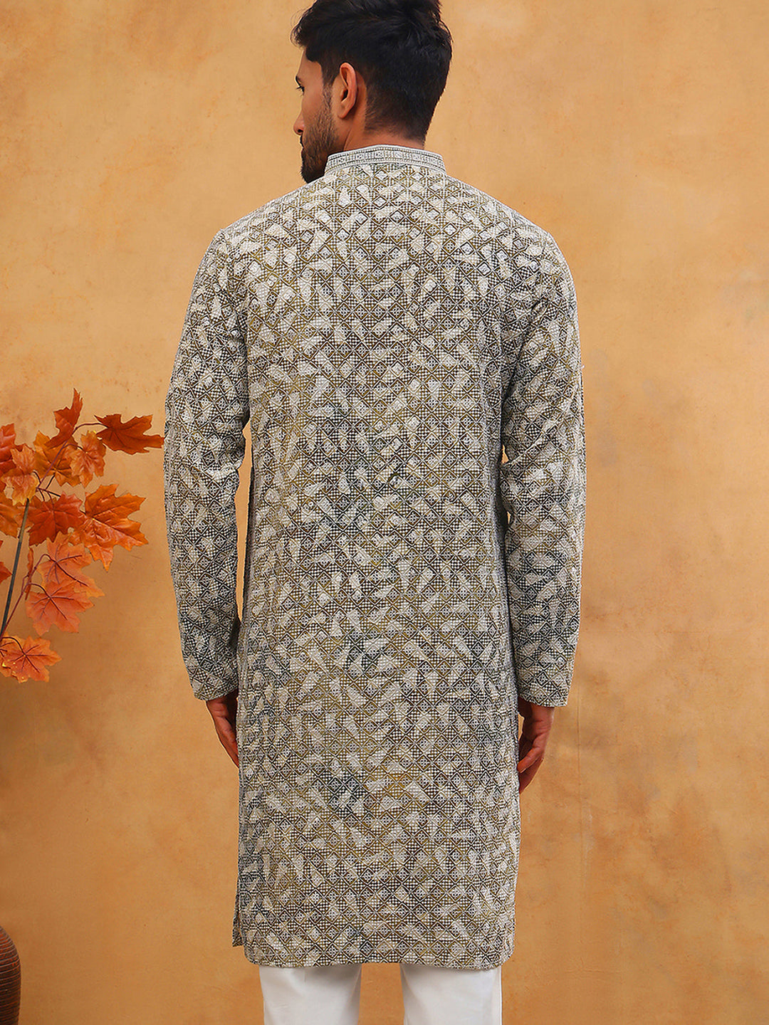 Printed &amp; Embroidered Kurta