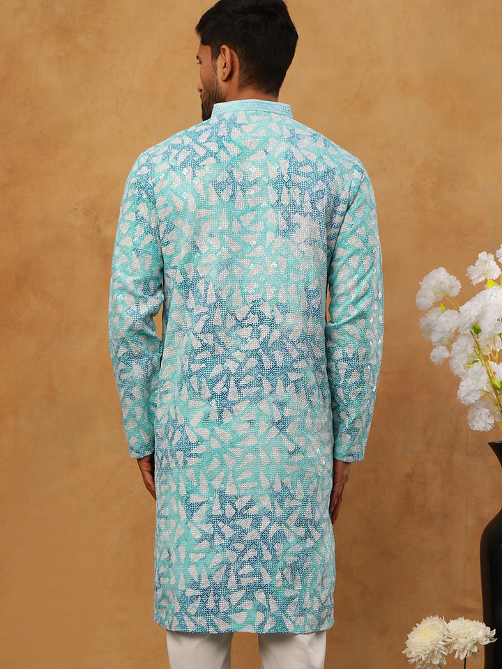 Printed &amp; Embroidered Kurta