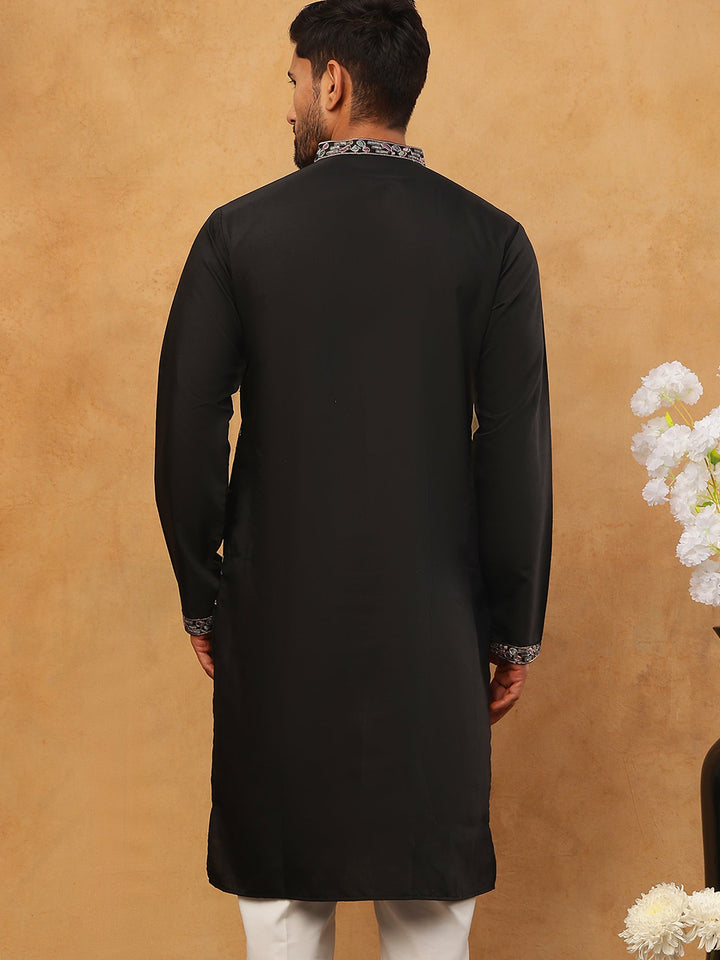 Embroidered Silk Blend Kurta