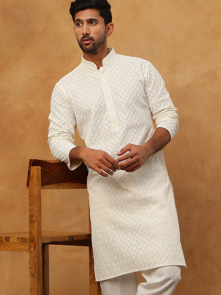 Men’S Ethnic Cotton Embroidered Kurta