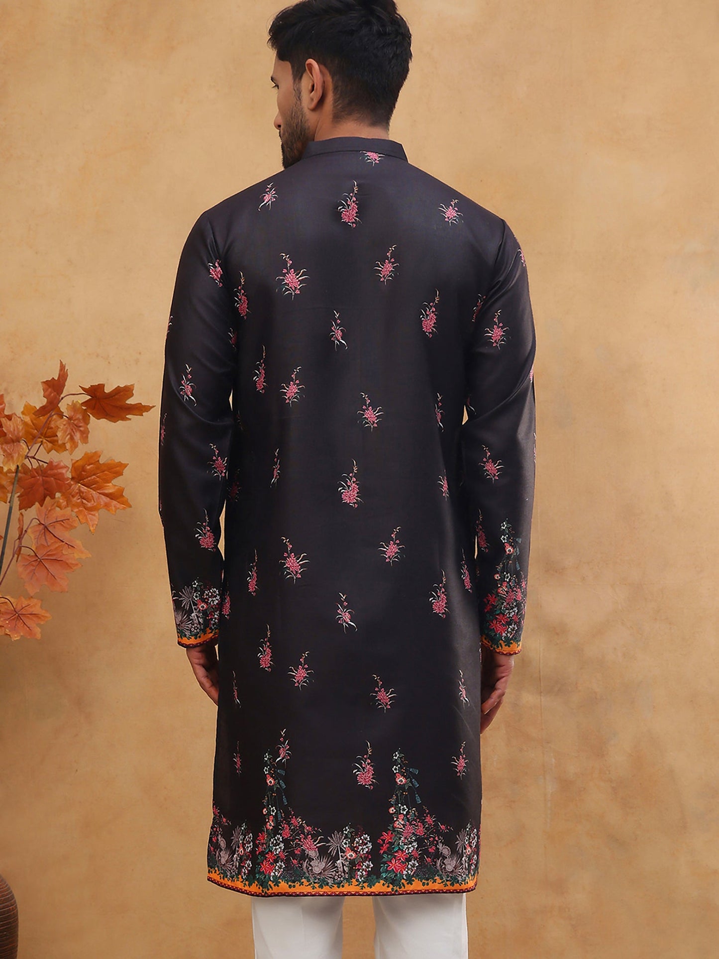 Cotton Blend Printed Straight Kurta