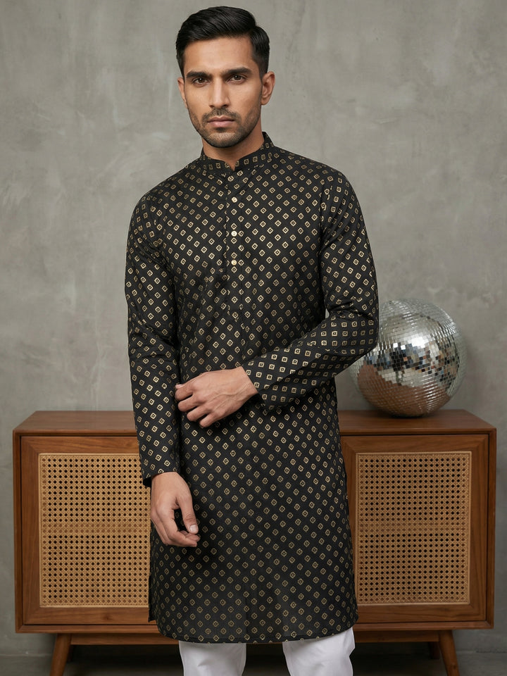 Festive Cotton Blend Printed Kurta