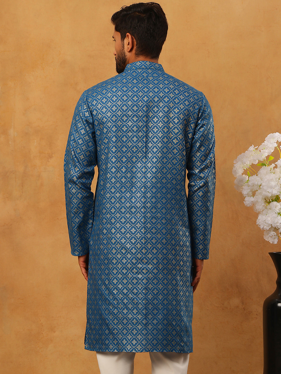 Festive Cotton Blend Printed Kurta