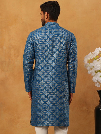 Festive Cotton Blend Printed Kurta
