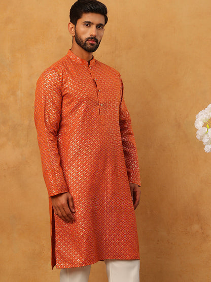 Festive Cotton Blend Printed Kurta