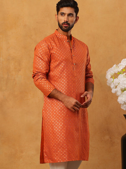 Festive Cotton Blend Printed Kurta