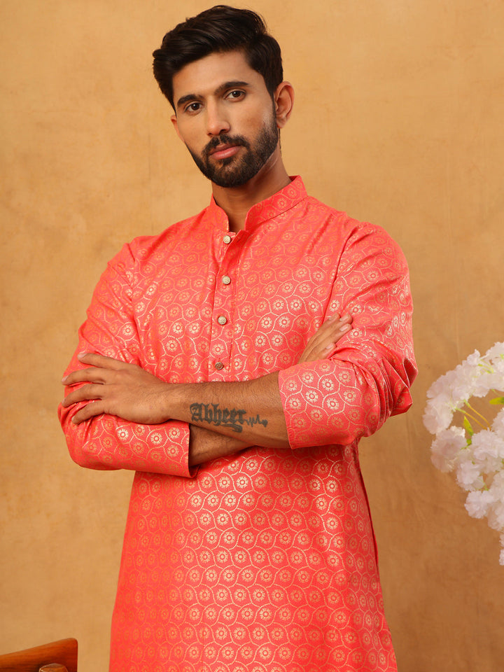 Festive Cotton Blend Printed Kurta