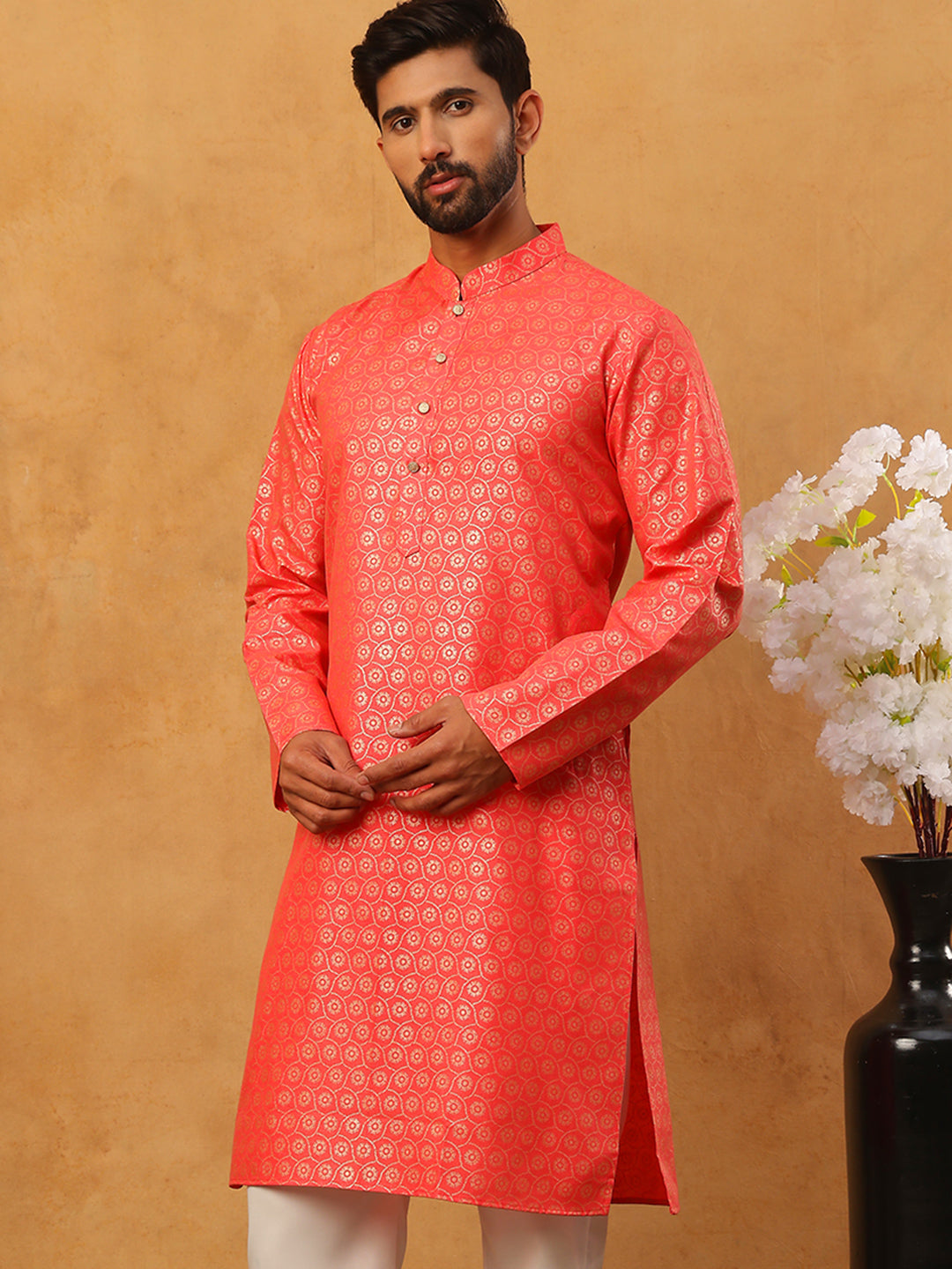 Festive Cotton Blend Printed Kurta