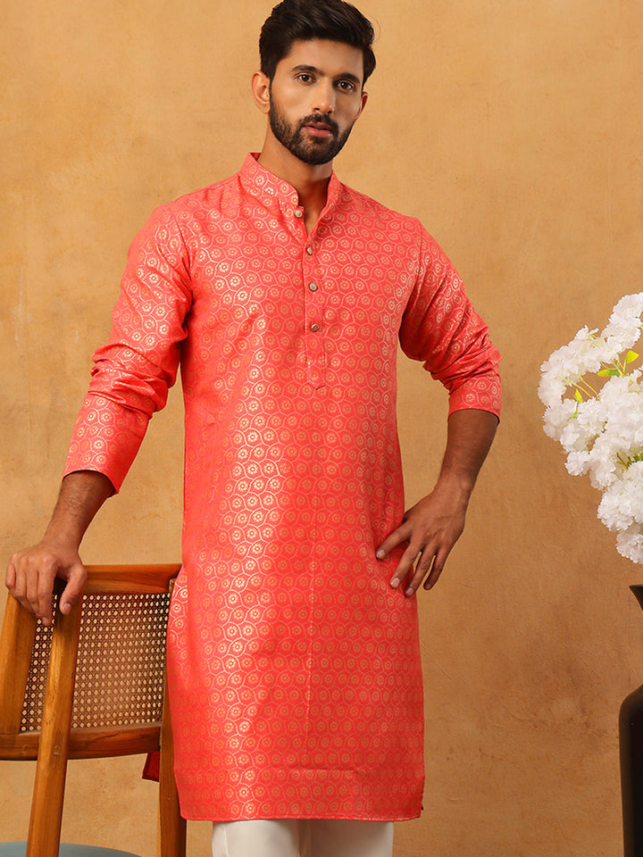Festive Cotton Blend Printed Kurta