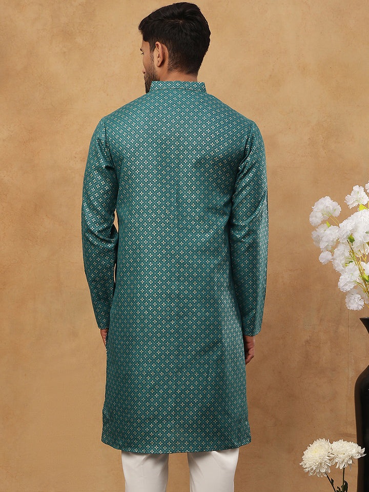 Festive Cotton Blend Printed Kurta