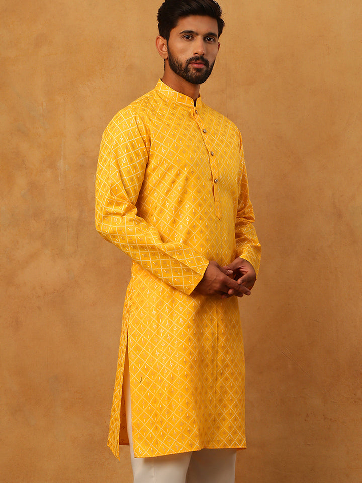 Festive Cotton Blend Printed Kurta