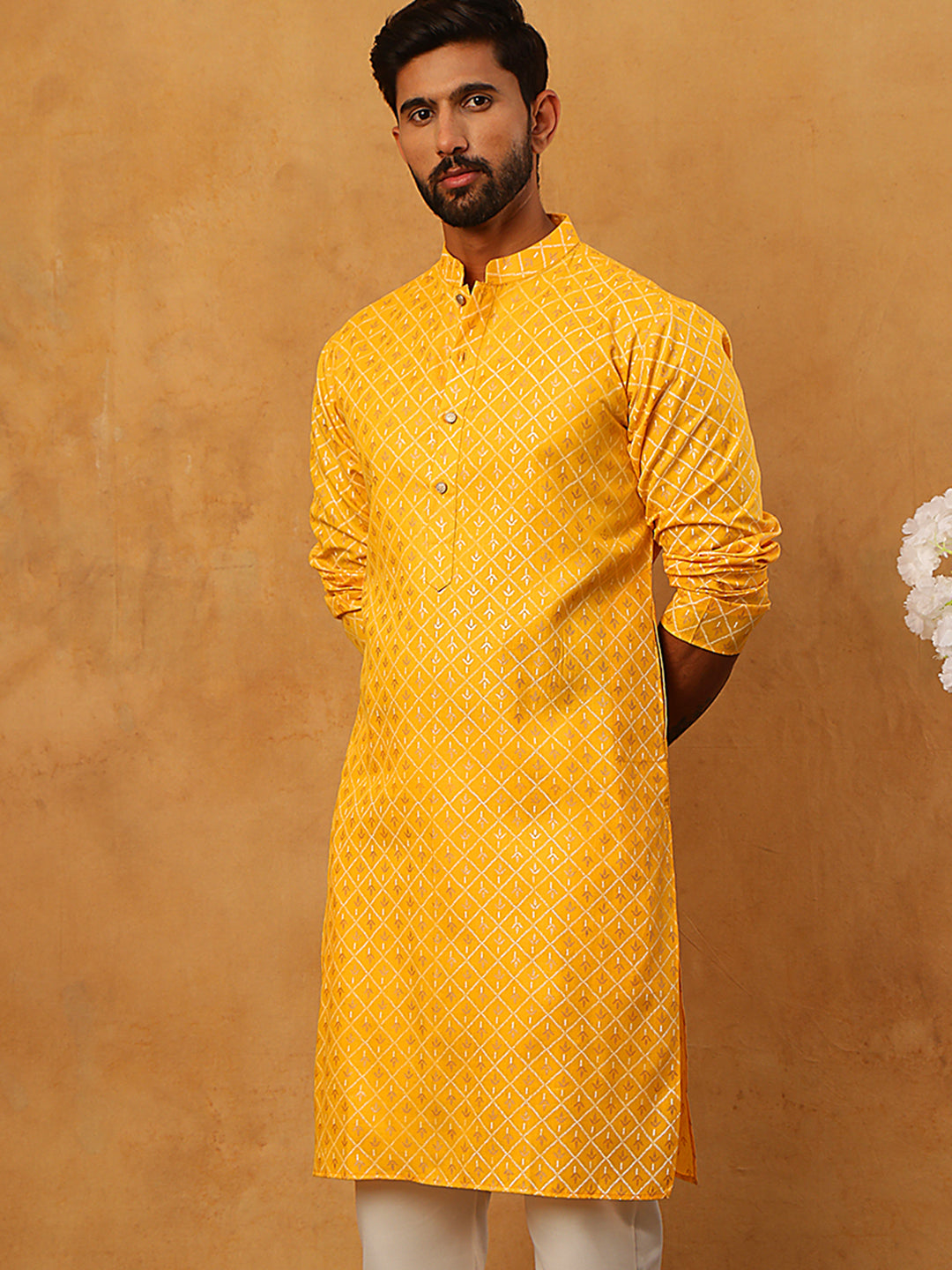 Festive Cotton Blend Printed Kurta