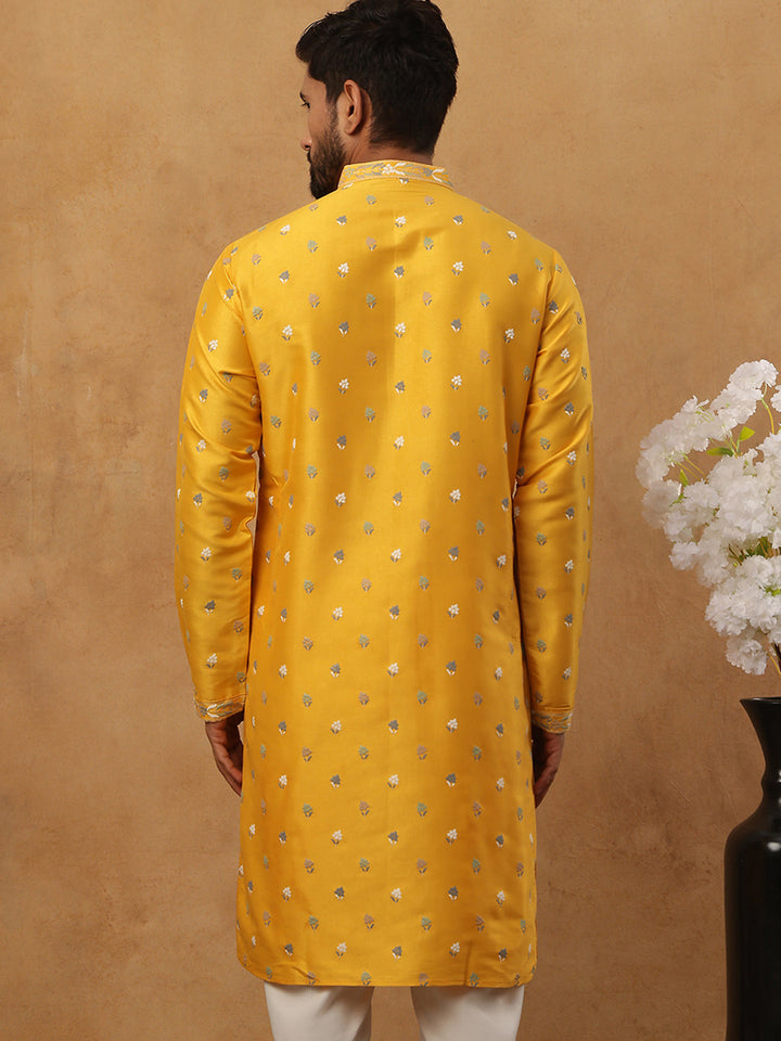 Men’S Festive Rubber Print Kurta