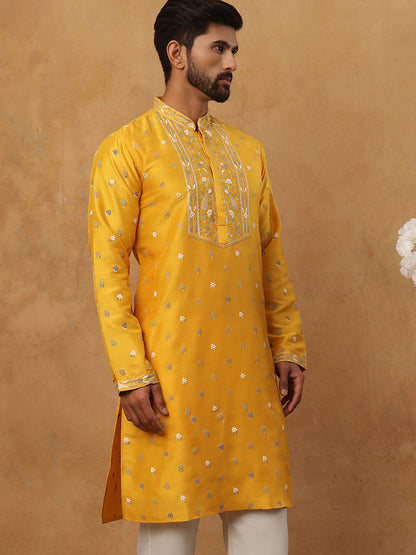 Men’S Festive Rubber Print Kurta
