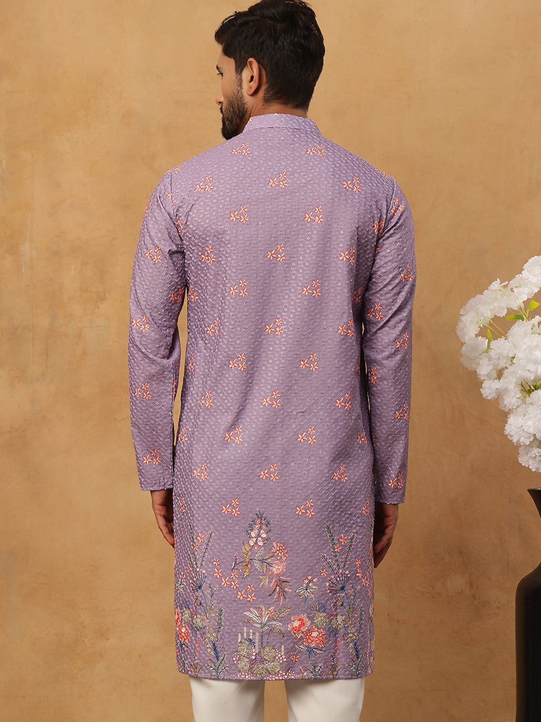 Festive Cotton Blend Printed Kurta